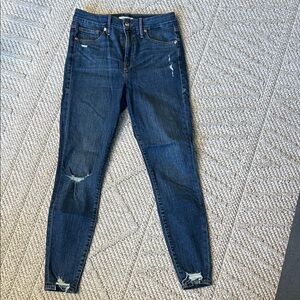 Good American Dark Blue Distressed Skinny Jeans